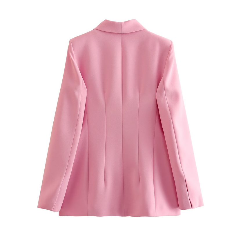 Neu Damen Anzugjacke mit Kragen und lockerer Hose mit hoher Taille_voghion.com