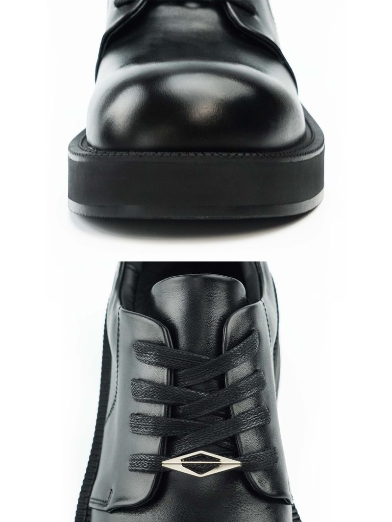 ShoeVault, scarpa derby da uomo in pelle bovina con strato superiore, stile britannico, nera, punta tonda, suola spessa, in pelle, con aumento dell'altezza, per pendolari_voghion.com