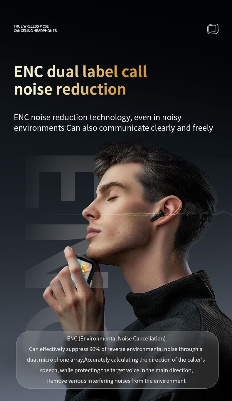 Écouteurs intra-auriculaires sans fil Bluetooth LX10 à commande tactile et réduction du bruit, haute qualité sonore, 2025_voghion.com