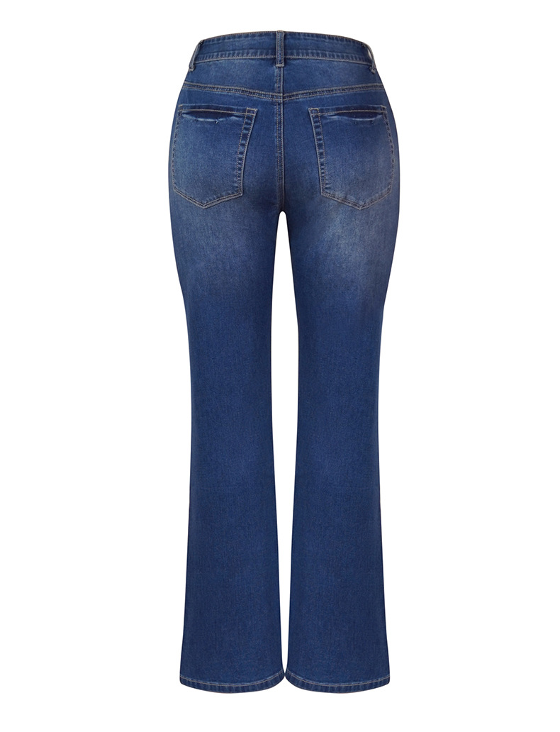 Damkläder Nyheter Fristående Stretchiga Slim Utsvängda Denimbyxor för Dam Superheta_voghion.com