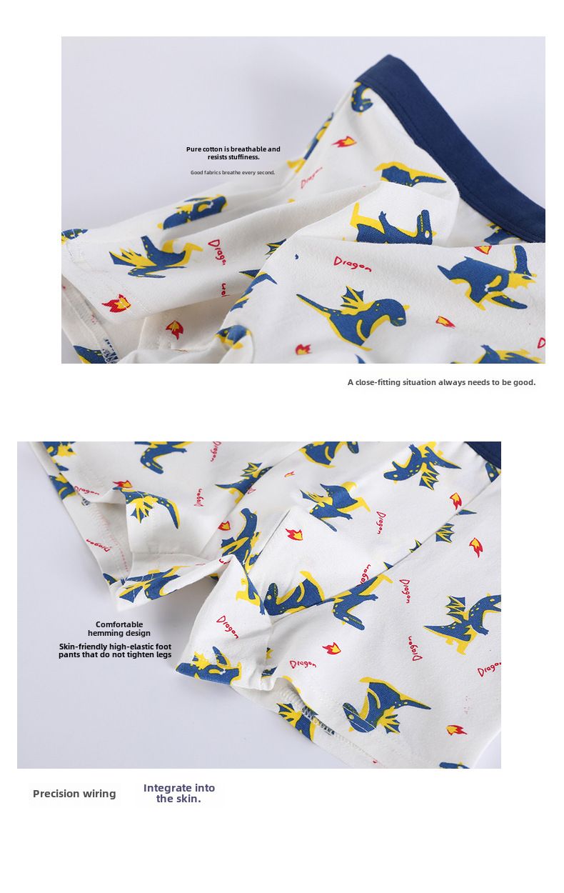 Intimo per bambini in puro cotone Ragazzi Boxer in cotone Intimo per ragazzi Cotone per bambini di piccola, media e grande taglia Intimo per studenti Uomo in puro cotone_voghion.com