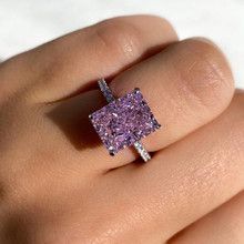 Super Flash Ice Flower Cut Light Luxury Niche High-end Design Female Ring_voghion.com