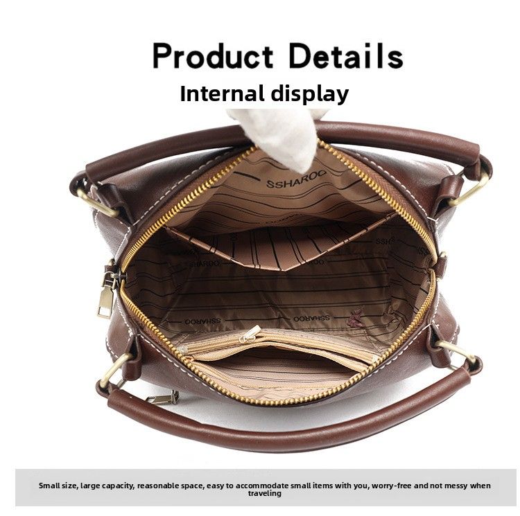 Nuova borsa da donna, borsa a tracolla di grande capacità, per mamme di mezza età_voghion.com
