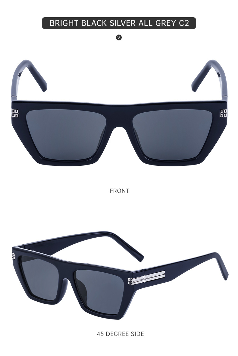 2023 New European and American Square Frame Sunglasses Men's Trendy Outdoor Cycling Small Frame Sunglasses Cross-Border Glasses Wholesale_voghion.com
