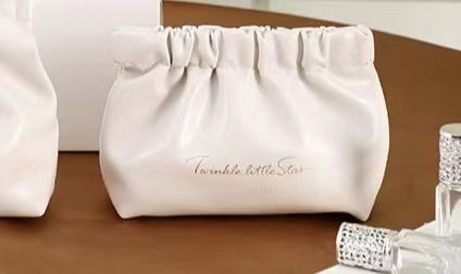 Borsa da viaggio portatile semplice in PU per cosmetici, portamonete, rossetto, auricolari e antirughe_voghion.com