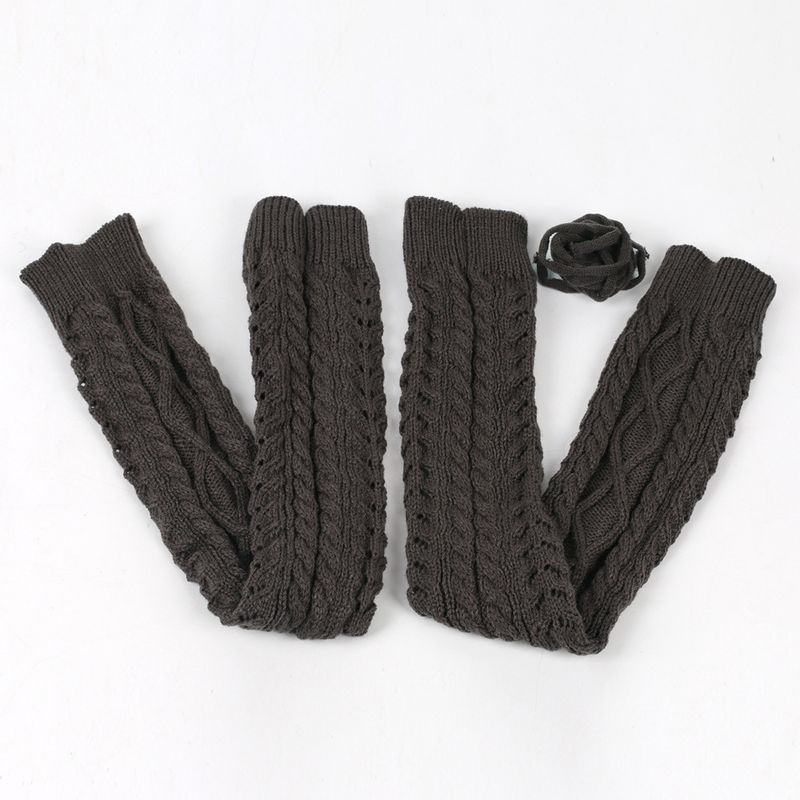 Grenzüberschreitende Fußwärmerstrümpfe aus Schurwolle Herbst- und Winter-Overknee-Socken in Volltonfarbe Europäische und amerikanische lange Schnürsocken für Damen_voghion.com