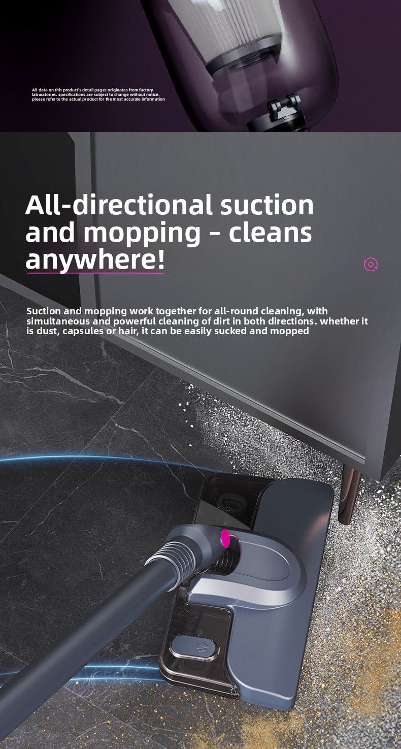 Vacuum Cleaner Household Large Suction Wireless Handheld Strong Suction Carpet Cat Hair Pet Suction And Drag Integrated Vacuum Cleaner_voghion.com