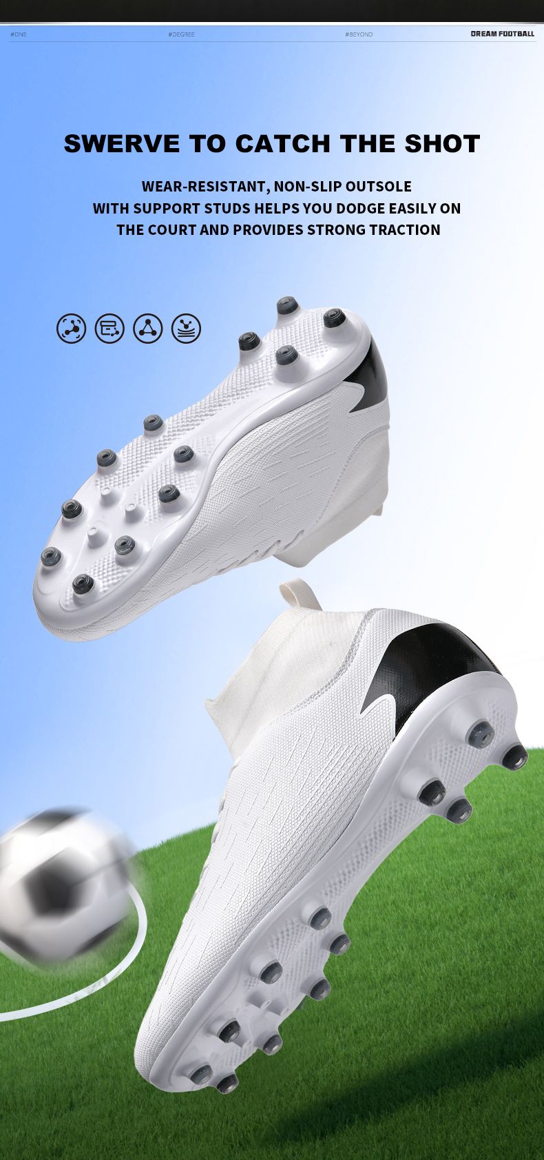 Neues Modell Öffentliche Version Jugend Erwachsene Lange und kurze Spike Fußballschuhe Größe 35-45_voghion.com