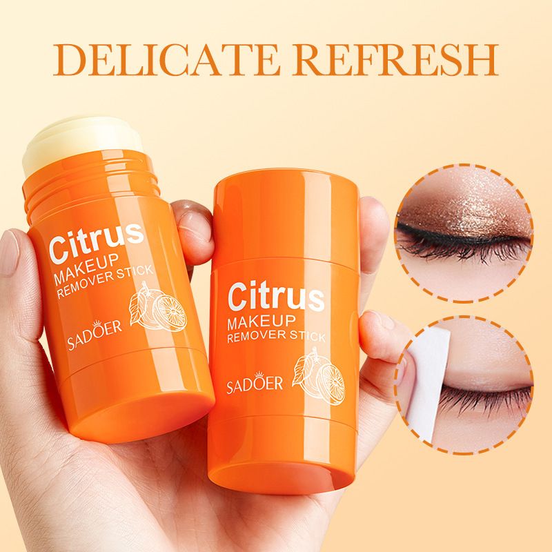 SADOER Citrus gyengéd sminklemosó stift angol nyelven az arc eltávolításához, nem irritálja a sminket, és tisztítja a sminket._voghion.com
