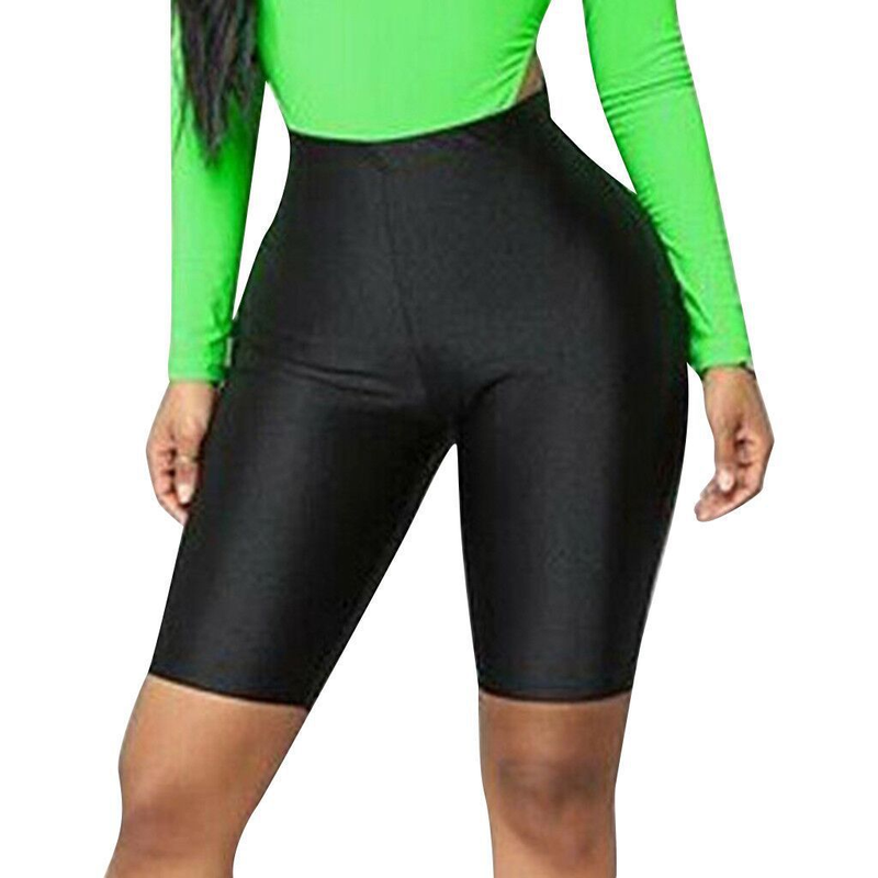 Women's high-waist fluorescent casual shorts_voghion.com