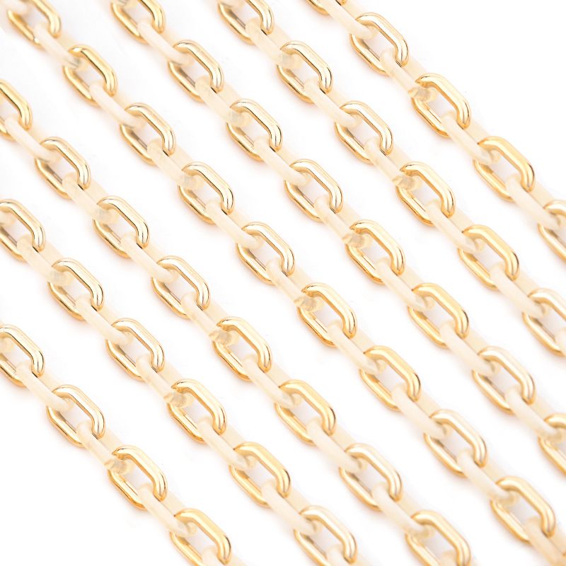 Collana in acrilico con cerchio liscio versatile INS, moda fai da te, catena per maschera staccabile, accessori per gioielli_voghion.com