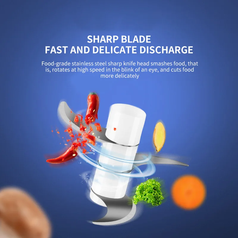 Electric Mini Garlic Vegetable Chopper Garlic Masher Portable Chopper Multi Function Meat Grinder Masher Machine Usb Charging_voghion.com