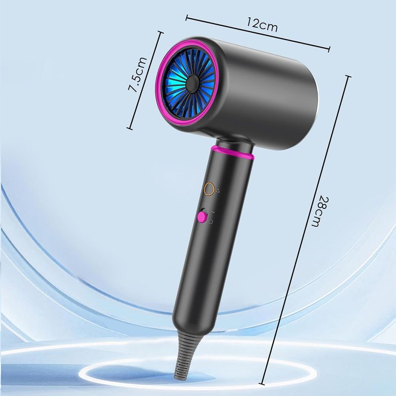 Bizcasa Dryer 2200W AC Motor, Negative Ion Technology Professional Quick-Dry Dryer, Anti-Frizz, 4 Temperature Speed_voghion.com