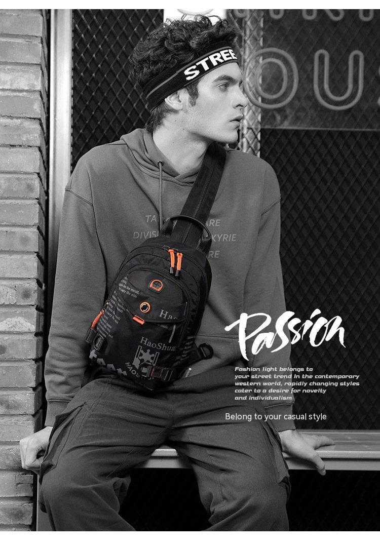 Nueva mochila informal versátil para exteriores para hombre, multifuncional, de moda, de nailon impermeable, bandolera de un solo hombro._voghion.com