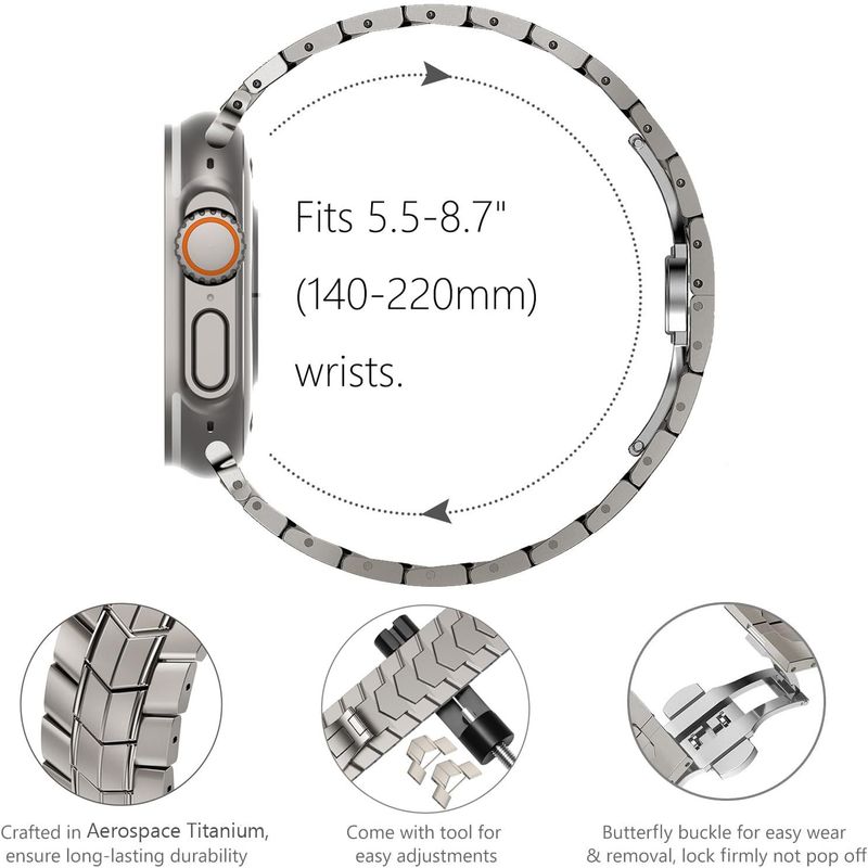 Lämplig för Apple Watch-rem i titanstål applewatch1-9Ultra Transformers-rem_voghion.com