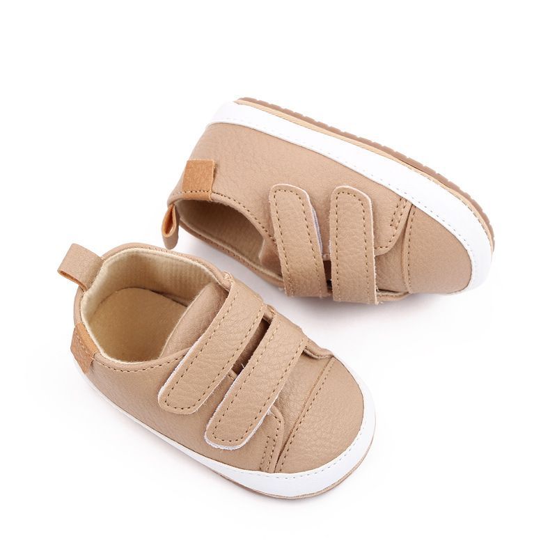 Mère et enfants printemps et automne chaussures bébé 3-6-12 mois bébé double Velcro chaussures enfant en bas âge chaussures bébé M22-13_voghion.com