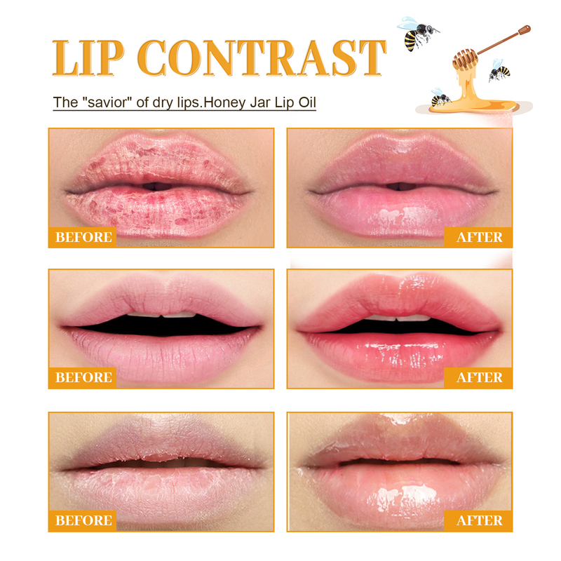 Honey Oil Moisturizes Moisturizing Care, Lightens Lip Lines, prevents dryness cracking, and takes care 2024_voghion.com