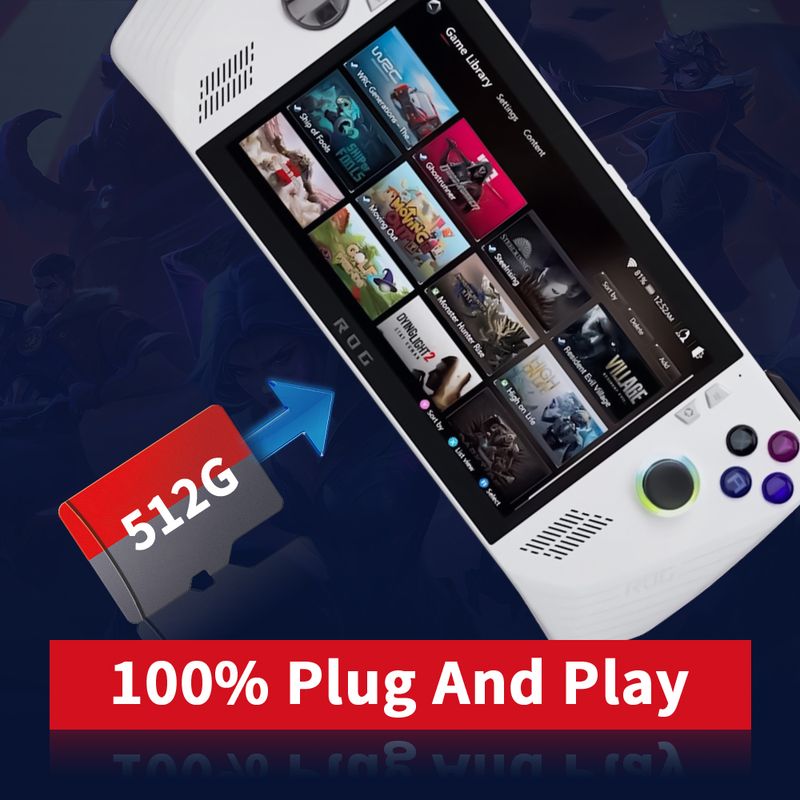 Console di gioco portatili ROG Ally/Win da 512 GB/1 TB con scheda di memoria da 42.000+ giochi retrò/AAA per N64/PS3/PS2/MAME/PSP/PS1_voghion.com