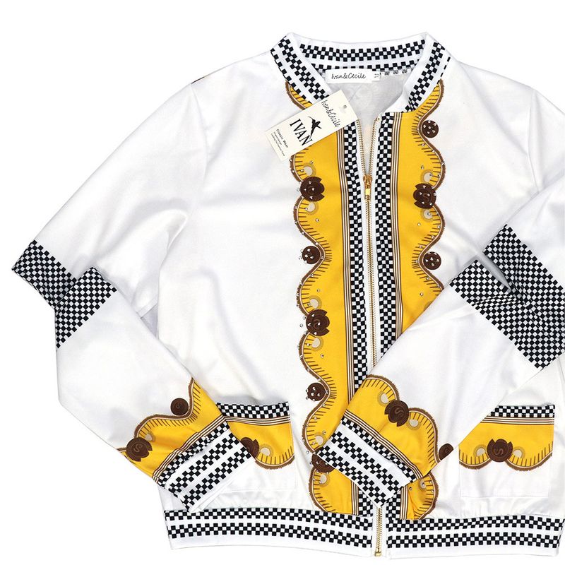 Women's suits, fashionable and casual, twisted Roman digital printing, _voghion.com