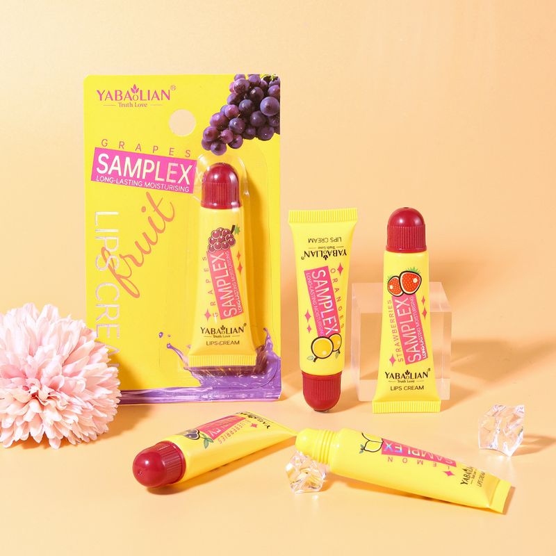Batom colorido YABAOLIAN Batom incolor hidratante e anti-rachaduras com óleo de frutas para lábios_voghion.com