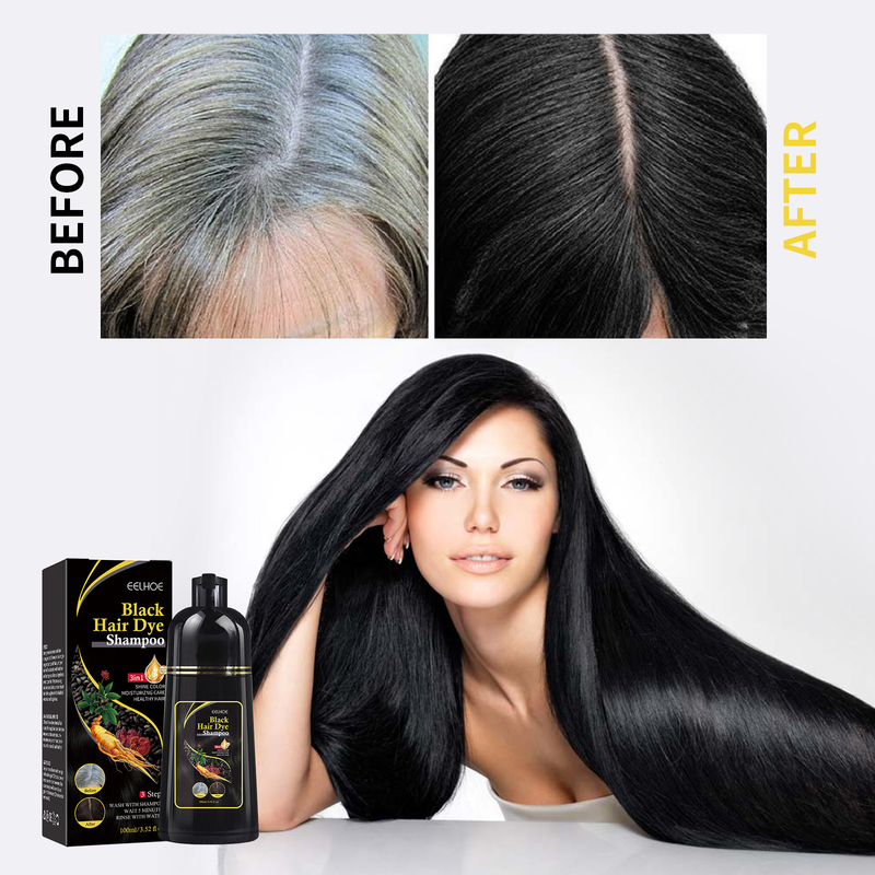 EELHOE Polygonum Multiflorum essence Black Moisturizing Hair Cleaning Repair Softening Shampoo_voghion.com