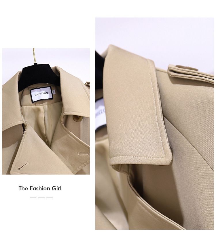 Nouveau manteau coupe-vent court style coréen kaki britannique_voghion.com