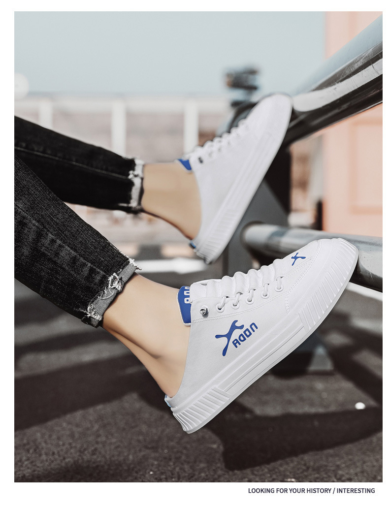 Canvas Herrenschuhe 2023 neue Sommer atmungsaktive faule Slip-on Half-Drag All-Match Heelless Casual Sports trendige Schuhe_voghion.com