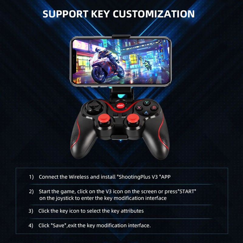 GAMINJA Draadloze Bluetooth Gamepad PC Game Controller Gaming_voghion.com