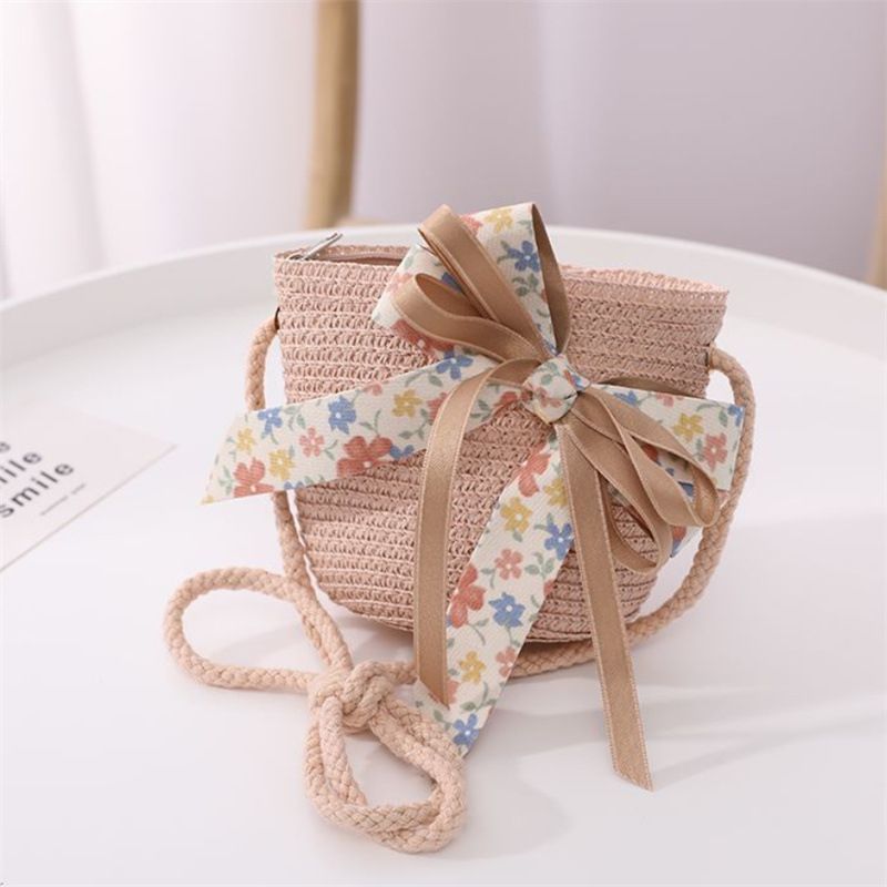 Cappelli di paglia da pescatore pieghevoli da spiaggia per bambini, protezione solare estiva da donna e set di borse_voghion.com