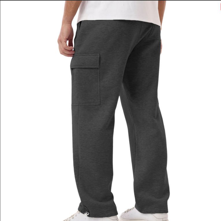 Lässige Jogginghose für Herren mit Fleecefutter und mehreren Taschen – bequeme Jogginghose mit geradem Bein für den Alltag_voghion.com