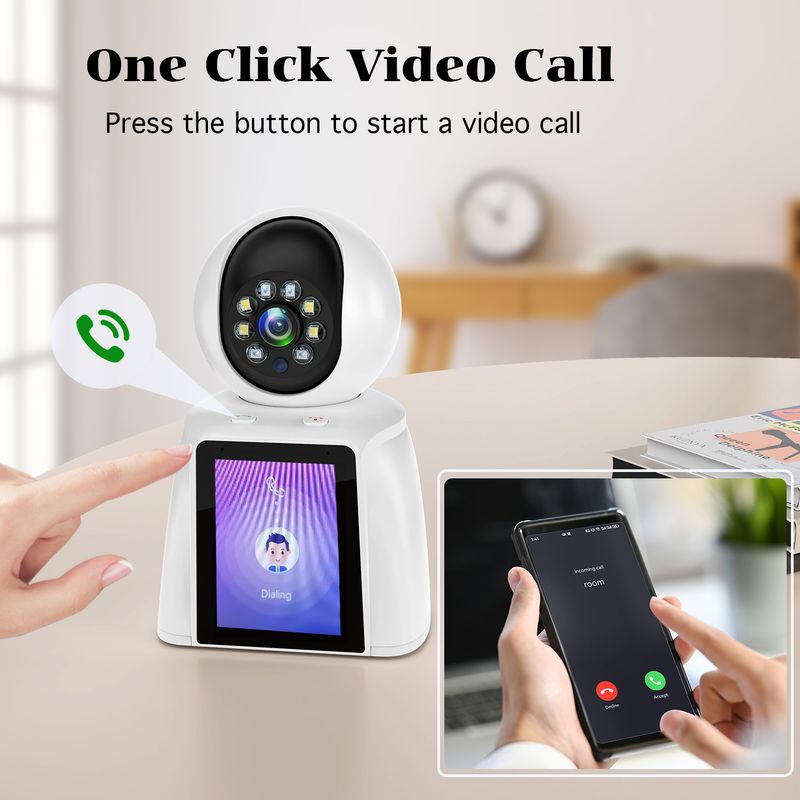 AI Video Intercom Camera - 1080p HD Night Vision Two-Way Audio Motion DetectionHome Indoor/Outdoor Use_voghion.com