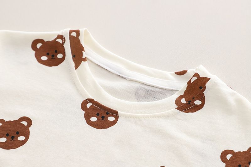 Jongen Summer Cool Casual Top Koreanesch 3D Riemen Kuerzärmlech Baby Zweedeel Set_voghion.com