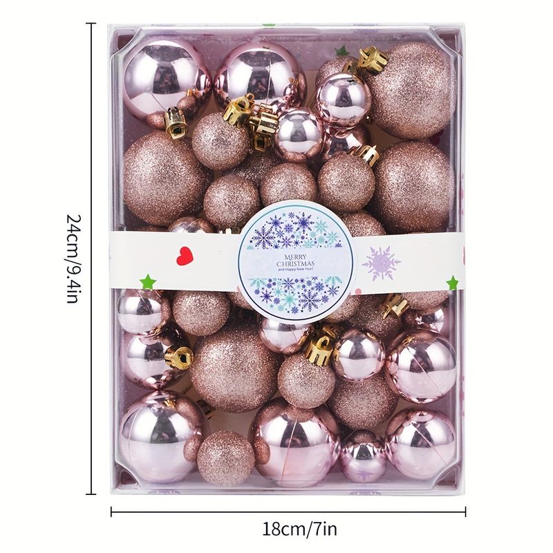 Lillian Cross-Border Hot-Selling In-Stock 42pcs Balls Festive Atmosphere Christmas Tree Decoration Ornaments Manufacturer_voghion.com