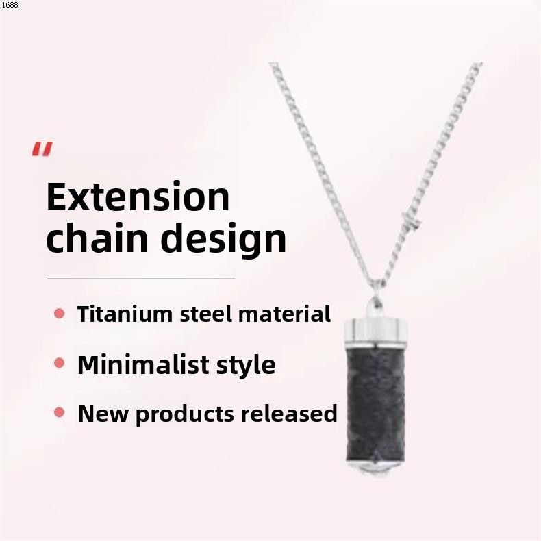 Collana di lusso con quadrifoglio a forma di fiore antico in stile antico, con bottiglia di profumo Lujia in acciaio inossidabile e luce a nicchia_voghion.com