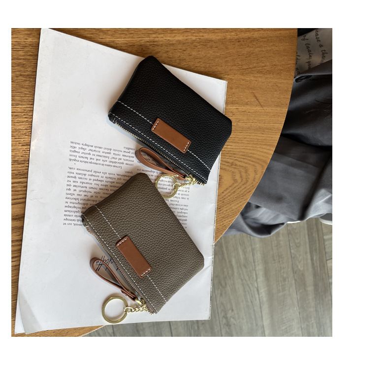 Wallet Card Cases Leather Coin Purse New Ultra Thin Exquisite Mini Compact Key Bag Coin Bag Ladies Short Wallet_voghion.com