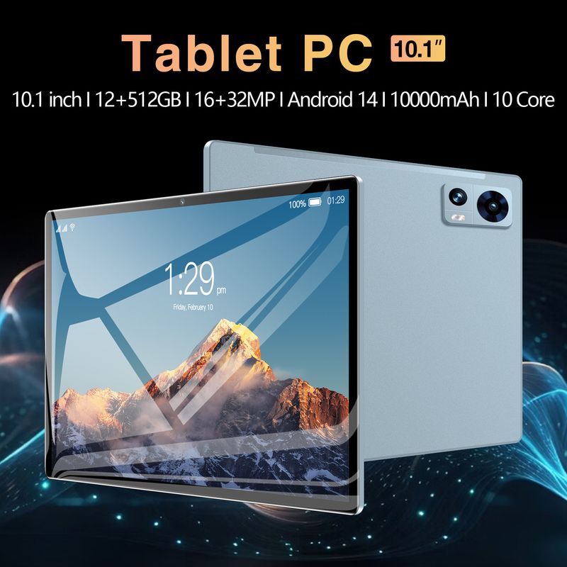 S50 10,1-Zoll-Android-Tablet mit 4G-Telefonie, Dual-SIM, 32 GB Speicher, Bluetooth, GPS und Retina-Display – Grau/Blau_voghion.com