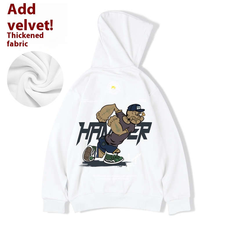 Hip-hop tendance, dessin animé à la mode pour hommes, surdimensionné et gros sweat à capuche, 8XL_voghion.com