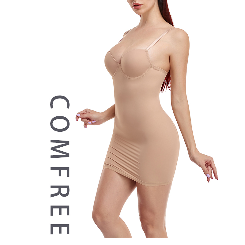 Shapewear Control Women's Slips Seamless Bodysuit Camisole Body Shaper Push Up Chest Dress Underwear Slimming_voghion.com