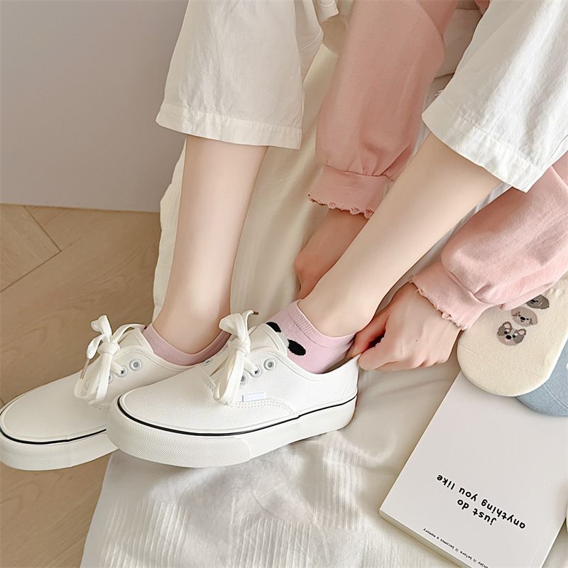 Women's & Men's Cotton No Show Socks With Cute Animal Patterns, Seamless Comfort, Breathable & Anti-Slip For Daily Wear_voghion.com