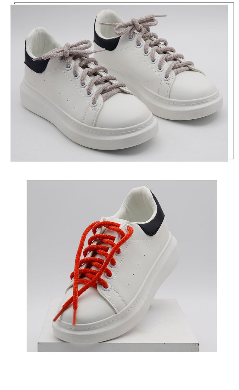 Schuhzubehör Sneakers Canvasschuhe Weiße Schuhe Wildlederschnürsenkel_voghion.com