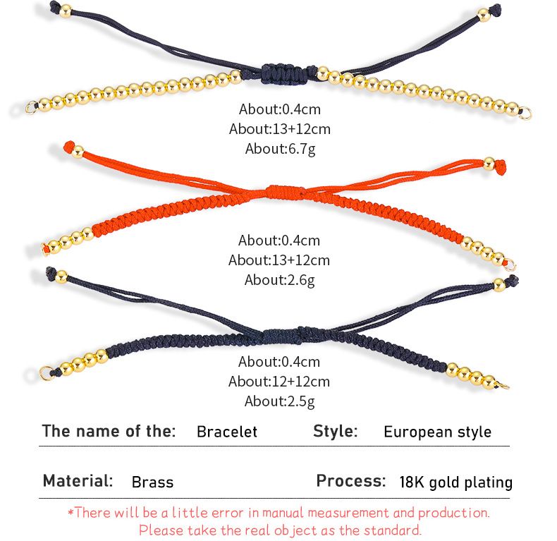 Pulseira de corda simples tecida à mão, produto semi-acabado, pulseira de contas grátis, faça você mesmo, acessórios de corda vermelha para casal_voghion.com