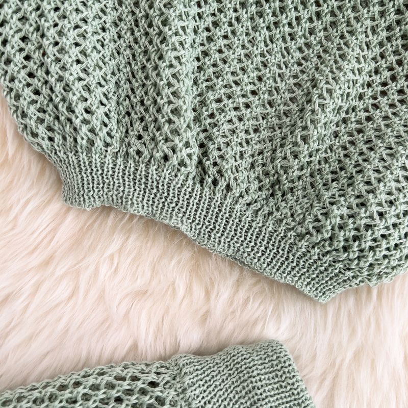 Ženska oblačila Praznična moda vroče dekle, poševni ovratnik, kratek top z odprtimi rameni, dvodelna obleka, visok pas, votle pletene pajkice, poletje_voghion.com