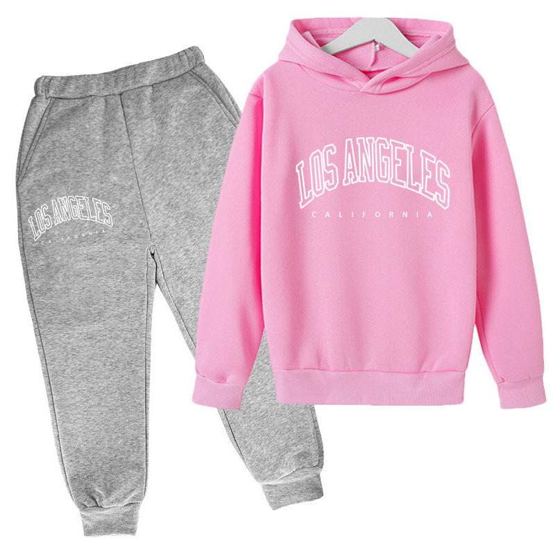Sudadera con capucha con estampado de letras para niños y niñas de Mother&Kids Cuhk, traje informal con capucha_voghion.com