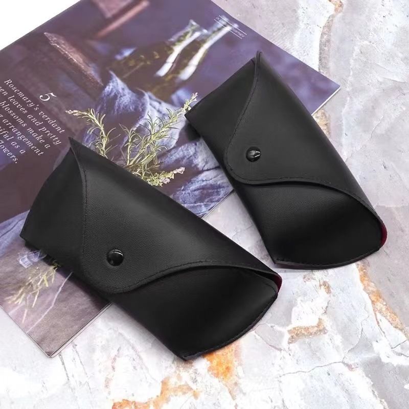 Nuova scatola per occhiali da sole in pelle nera, nera all'esterno e rossa all'interno, grande scatola per occhiali anti-pressione, scatola per occhiali da sole_voghion.com