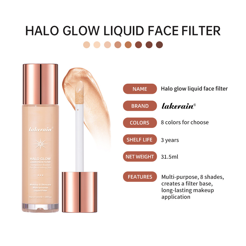 Body Glow Shimmer Halo Glow Liquid Filter - Erzielen Sie ein natürlich glänzendes Finish mit diesem leichten, mischbaren und seidig glatten Cream Face Illuminator M_voghion.com