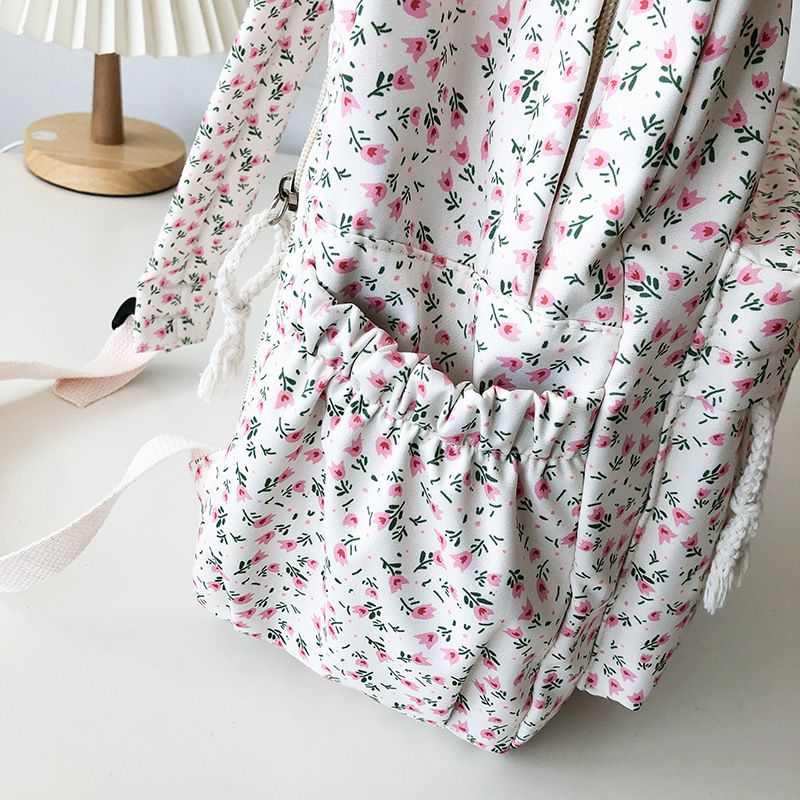 schoolbag female small fresh literary all-match leisure flower girl student backpack_voghion.com