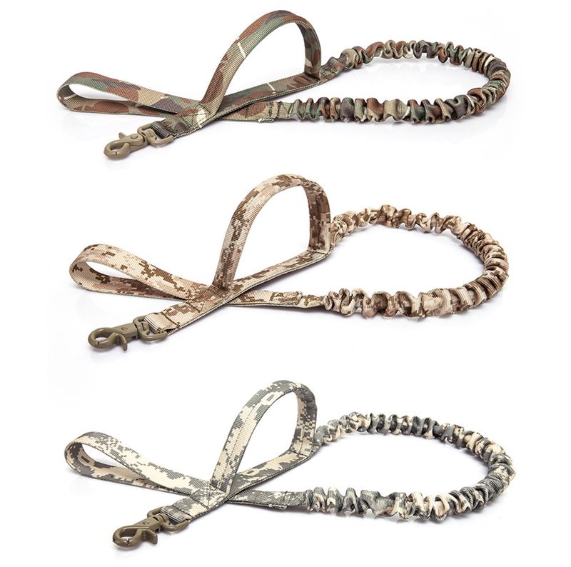 Taktiksel Açık Hava Askeri Tutkunları İçin Geri Çekilebilir Eğitim Evcil Hayvan Tasması Koşum Takımı Köpek İpi_voghion.com