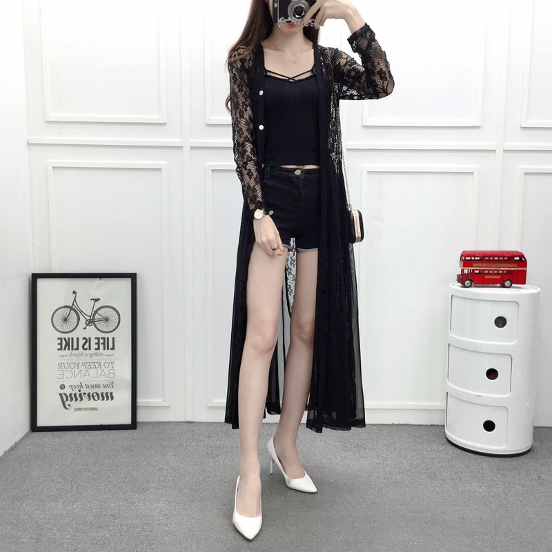 Camicia a maniche lunghe in pizzo in stile coreano_voghion.com