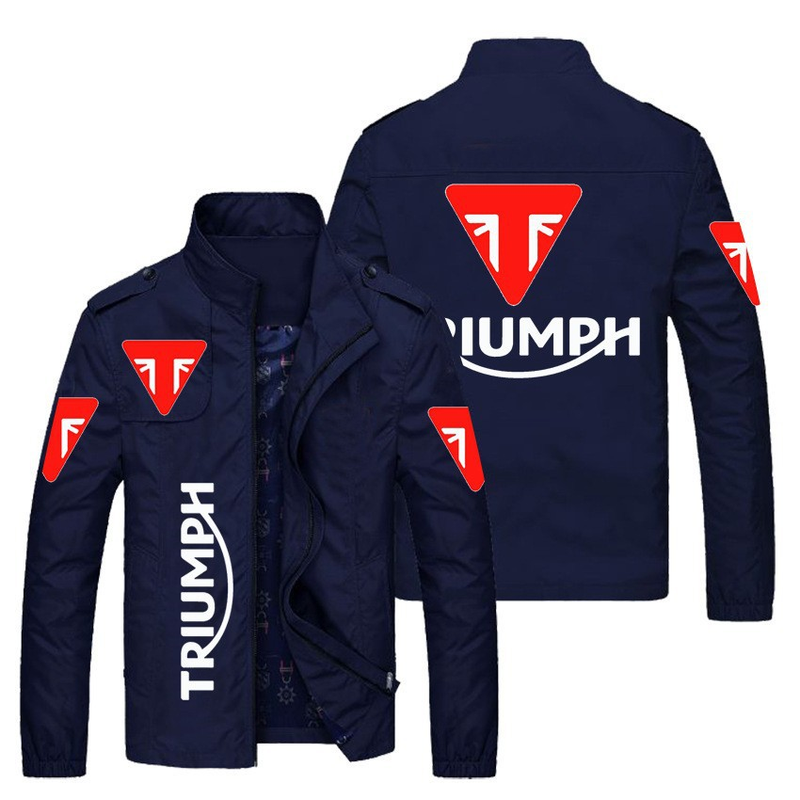 Veste coupe-vent à col montant et poches latérales pour homme, idéale pour la moto, collection automne 2022_voghion.com