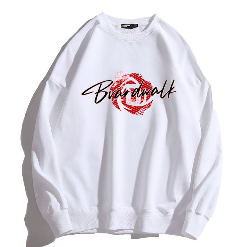 Maglietta con cappuccio a maniche lunghe e girocollo di Ross Bvardwalk, sport da basket, unisex, abbigliamento autunnale e invernale largo_voghion.com